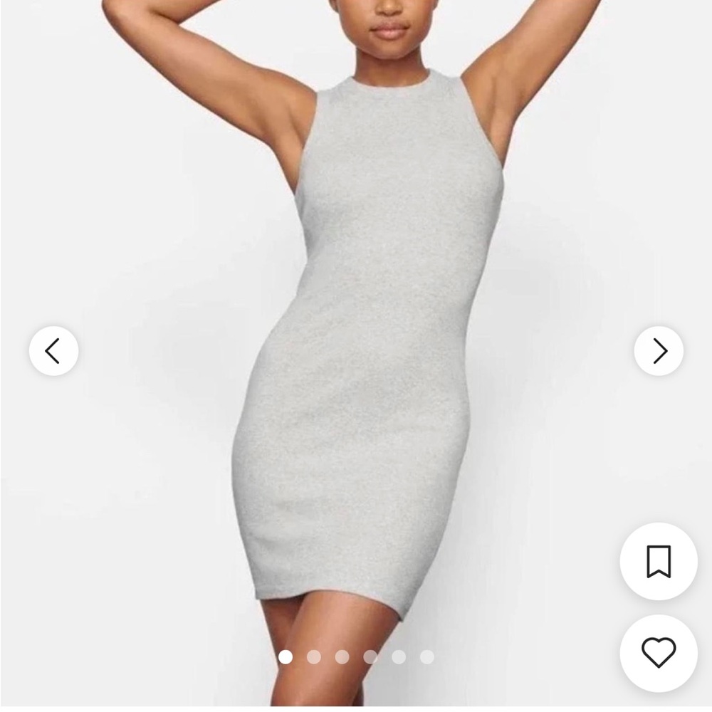SKIMS Light Gray Mini Dress